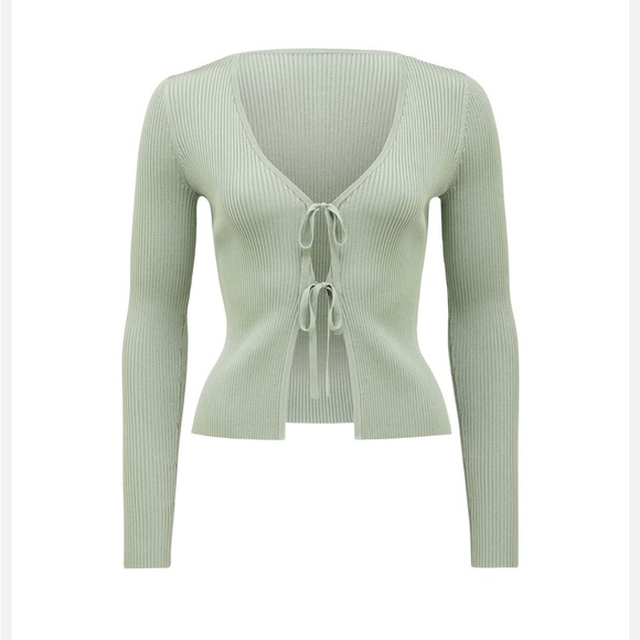 Long Sleeve Double Tie Cardigan - Picture 2 of 7